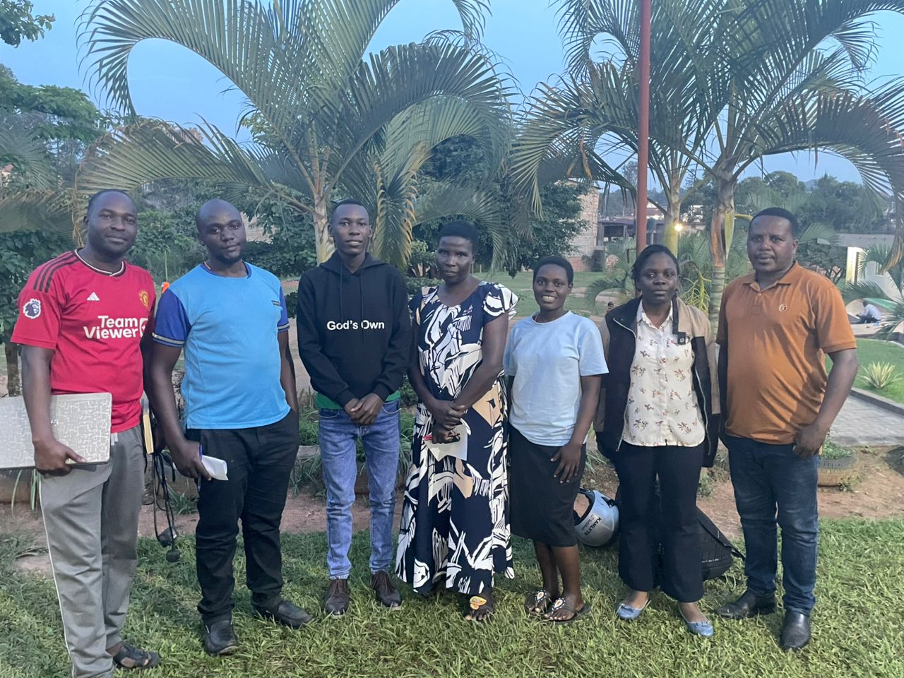Staff members of St. Matia Gramma pose with the SchoolSync team during the official onboarding session